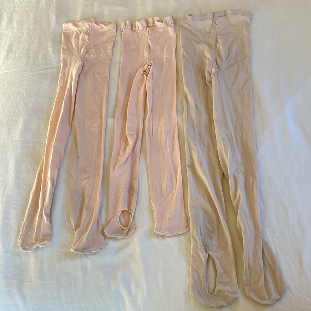 Leo's Dancewear Size C Size LXL Pink Convertible Tights 3 Pairs